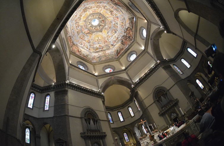 Firenze, 9 novembre 2015: Convegno di Firenze 2015 - cupola dipinto cattedrale