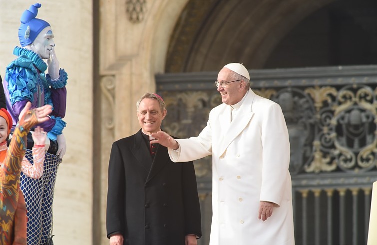 Piazza San Pietro, 27 gennaio 2016: Papa Francesco e i circensi all'Udienza generale