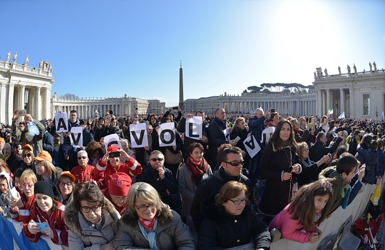 Piazza San Pietro, 20 febbraio 2016: Udienza giubilare Papa Francesco