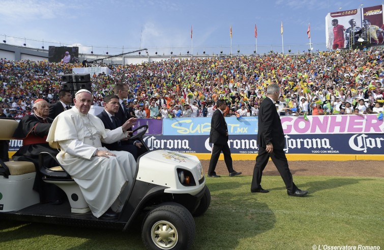 Papa Francesco incontra i giovani del Messico (Morelia, 16 febbraio 2016)