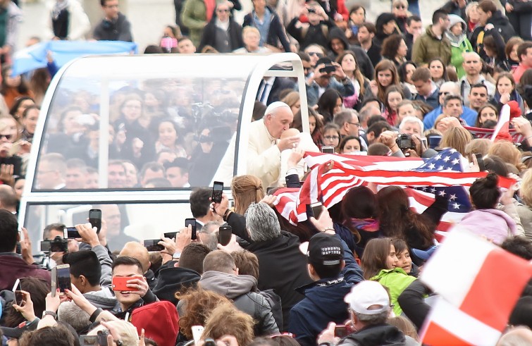 Piazza San Pietro, 23 marzo 2016: Udienza generale Papa Francesco