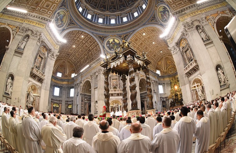 Basilica Vaticana, 24 marzo 2016: Messa del Crisma con Papa Francesco