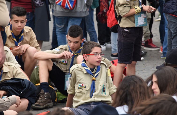 Vaticano, 23 aprile 2016: Giubileo dei Ragazzi - Scout in Piazza San Pietro