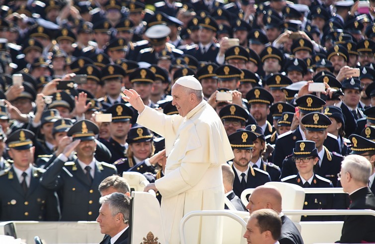 Piazza San Pietro, 30 aprile 2016: Udienza giubilare Papa Francesco - Polizia