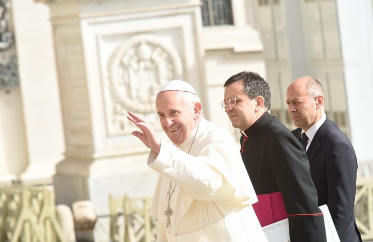 Piazza San Pietro, 6 aprile 2016: Udienza generale Papa Francesco