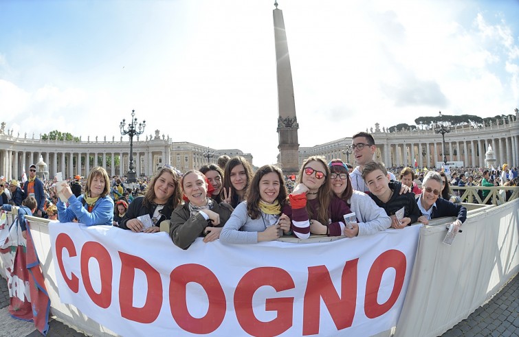 24 aprile 2016: Giubileo dei ragazzi messa con Papa Francesco in piazza San Pietro -