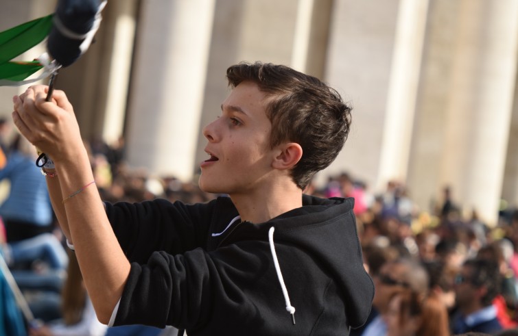 24 aprile 2016: Giubileo dei ragazzi messa con Papa Francesco in piazza San Pietro