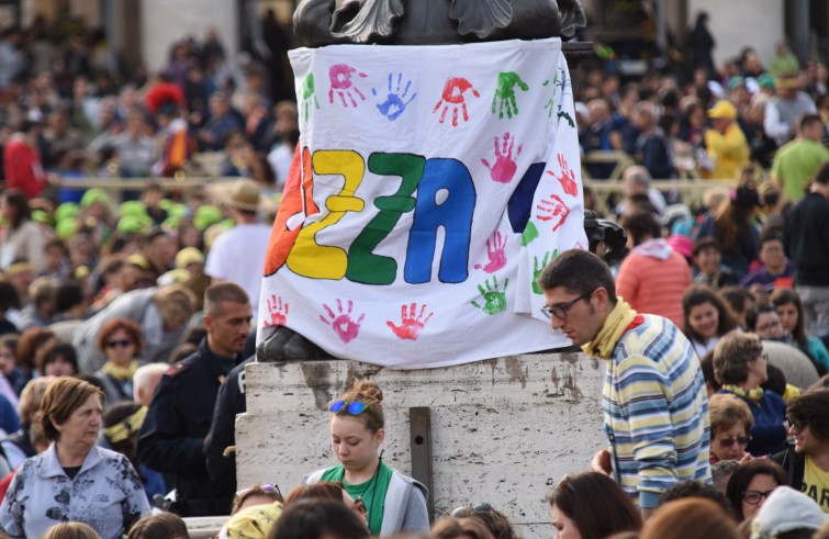 24 aprile 2016: Giubileo dei ragazzi messa con Papa Francesco in piazza San Pietro