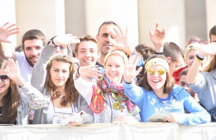 24 aprile 2016: Giubileo dei ragazzi messa con Papa Francesco in piazza San Pietro