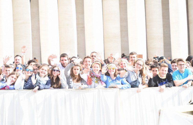 24 aprile 2016: Giubileo dei ragazzi messa con Papa Francesco in piazza San Pietro