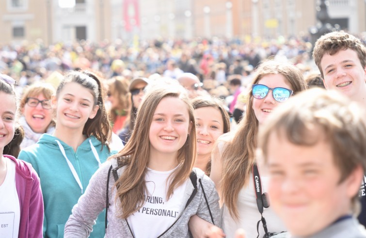 24 aprile 2016: Giubileo dei ragazzi messa con Papa Francesco in piazza San Pietro