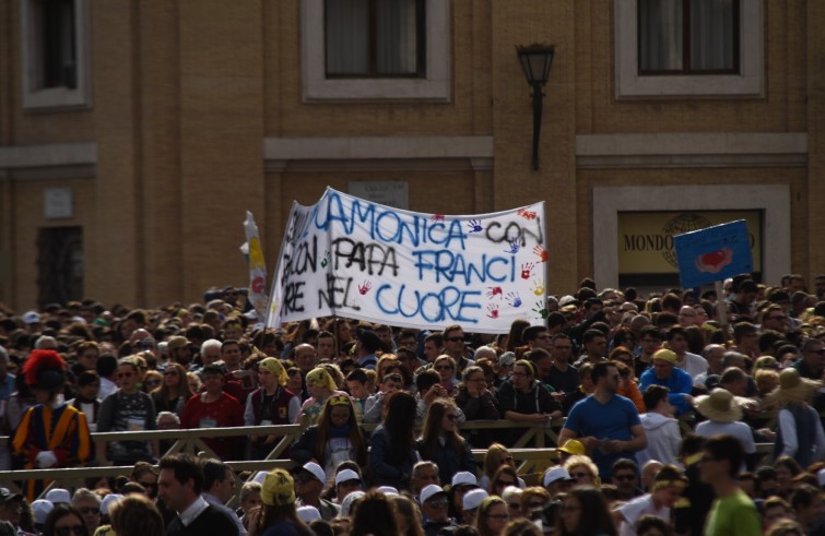 24 aprile 2016: Giubileo dei ragazzi messa con Papa Francesco in piazza San Pietro