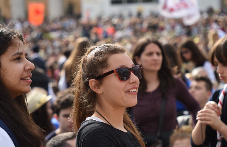 24 aprile 2016: Giubileo dei ragazzi messa con Papa Francesco in piazza San Pietro