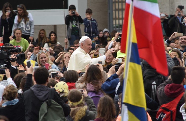 24 aprile 2016: Giubileo dei ragazzi messa con Papa Francesco in piazza San Pietro