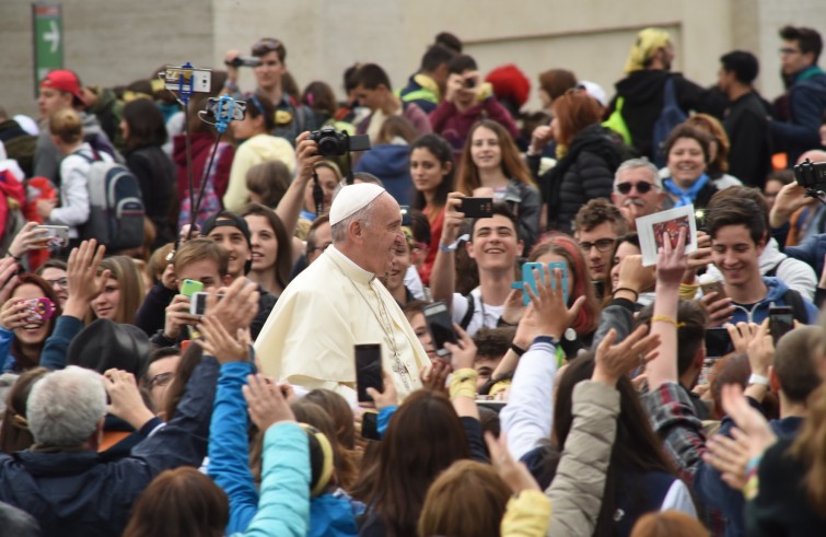 24 aprile 2016: Giubileo dei ragazzi messa con Papa Francesco in piazza San Pietro