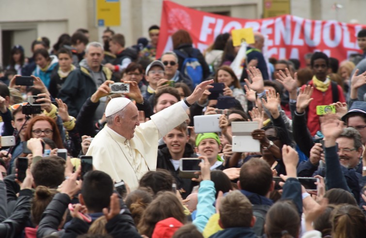 24 aprile 2016: Giubileo dei ragazzi messa con Papa Francesco in piazza San Pietro