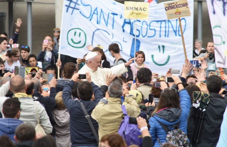 24 aprile 2016: Giubileo dei ragazzi messa con Papa Francesco in piazza San Pietro