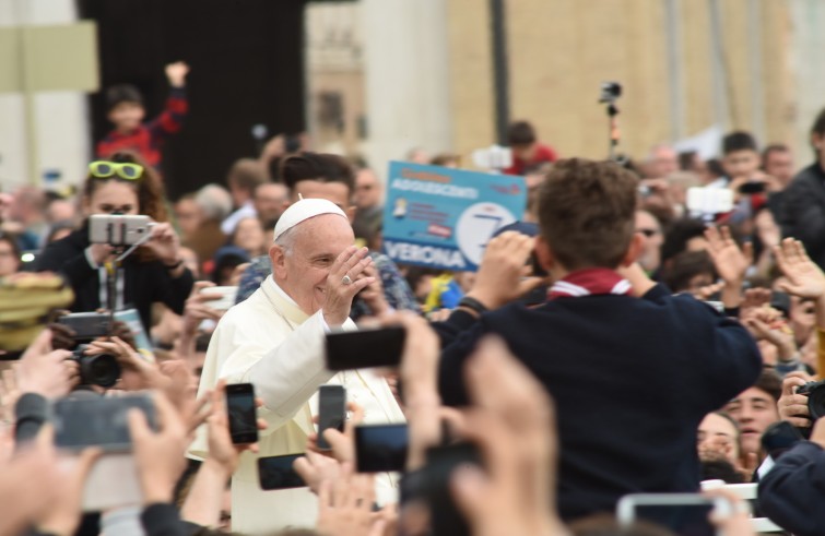 24 aprile 2016: Giubileo dei ragazzi messa con Papa Francesco in piazza San Pietro