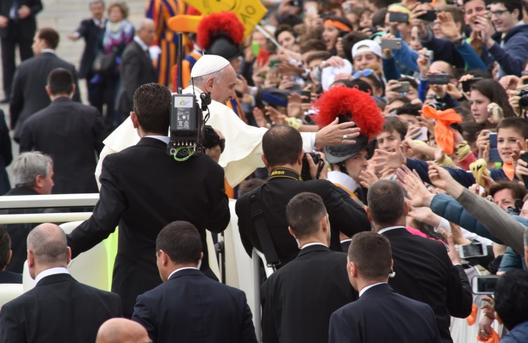 24 aprile 2016: Giubileo dei ragazzi messa con Papa Francesco in piazza San Pietro