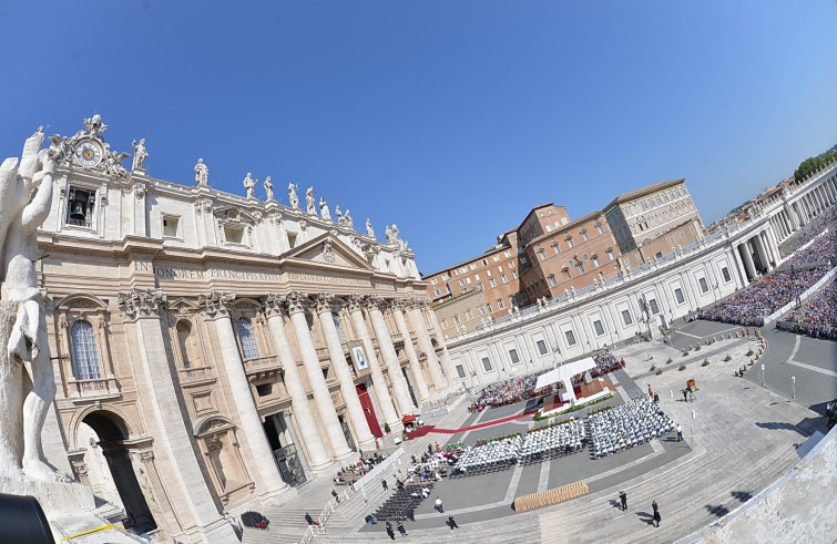 Piazza San Pietro, 25 settembre 2016: Messa per Giubileo catechisti - panoramica piazza San Pietro