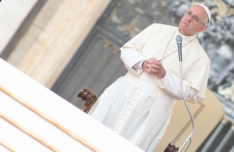 Piazza San Pietro, 7 settembre 2016: Udienza generale Papa Francesco - Papa Francesco pensieroso