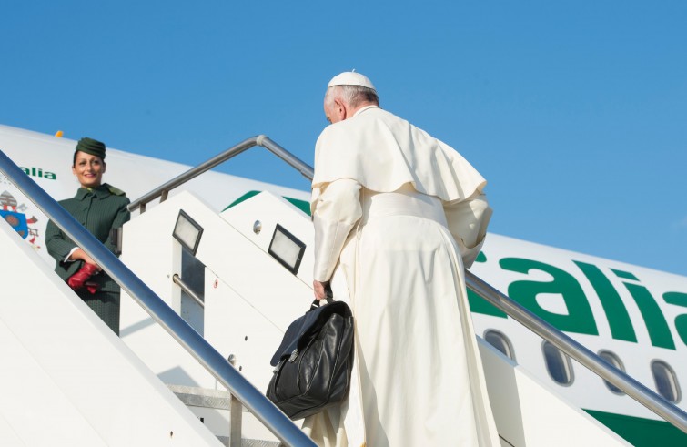 Papa Francesco in partenza per la Georgia (Roma, 30 settembre 2016)