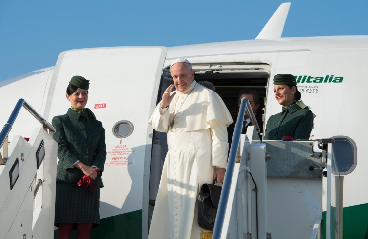 Papa Francesco in partenza per la Georgia (Roma, 30 settembre 2016)