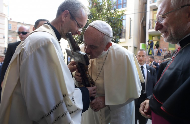 Papa Francesco incontra sacerdoti, religiosi, religiose, seminaristi nella chiesa dell’Assunta (Tbilisi, 1 ottobre 2016)