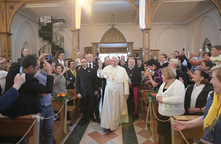 Papa Francesco incontra sacerdoti, religiosi, religiose, seminaristi nella chiesa dell’Assunta (Tbilisi, 1 ottobre 2016)