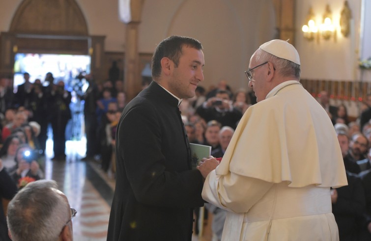 Papa Francesco incontra sacerdoti, religiosi, religiose, seminaristi nella chiesa dell’Assunta (Tbilisi, 1 ottobre 2016)