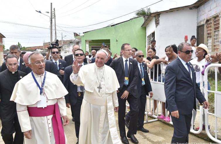 Viaggio Apostolico del Santo Padre In Colombia (6-11 settembre 2017) – 10-09-2017 Casa della Sig.ra Lorenza