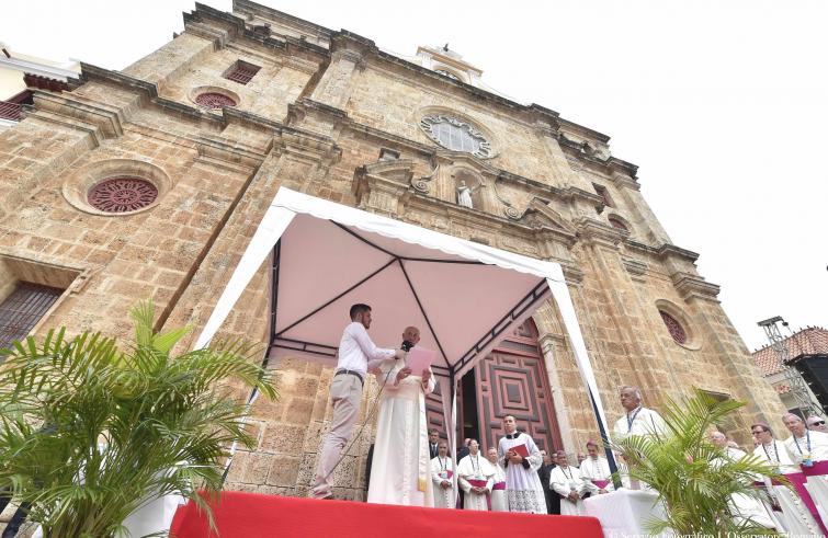 Viaggio Apostolico del Santo Padre In Colombia (6-11 settembre 2017) – 10-09-2017 Angelus Chiesa San Pietro Claver