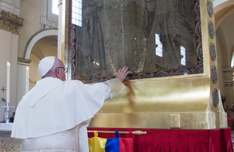 Bogotà (Colombia), 7 settembre 2017: Papa Francesco visita la Cattedrale