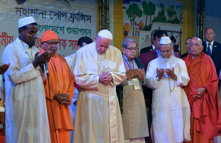 Dhaka, 1 dicembre: Viaggio Apostolico di Papa Francesco in Myanmar e Bangladesh (26/11 – 2/12), incontro interreligioso ed ecumenico per la pace